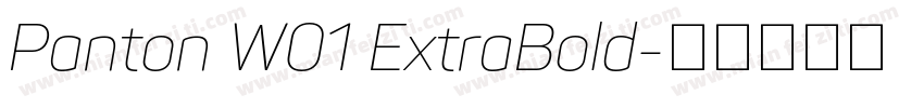 Panton W01 ExtraBold字体转换